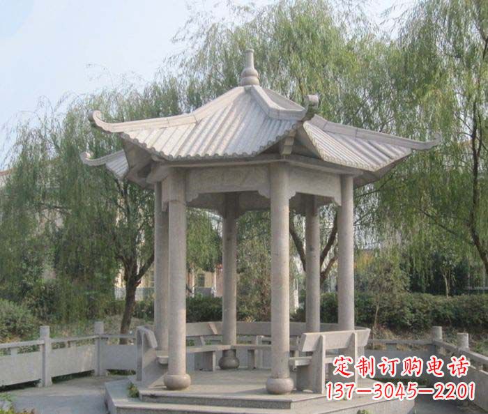 保定园林景观大理石凉亭石雕