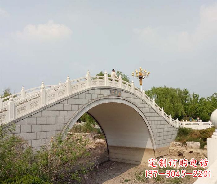 保定园林景观大理石桥栏板石雕 (6)