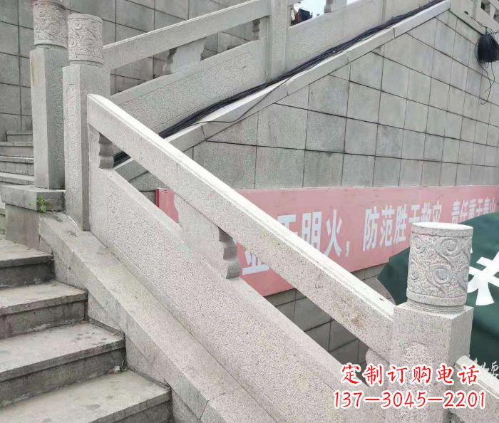 保定园林景观大理石桥栏板石雕_1 (2)