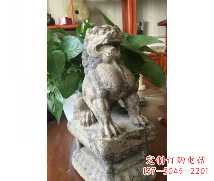 保定园林景观大理石狮子石雕