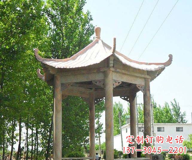 保定园林景观单层石雕凉亭