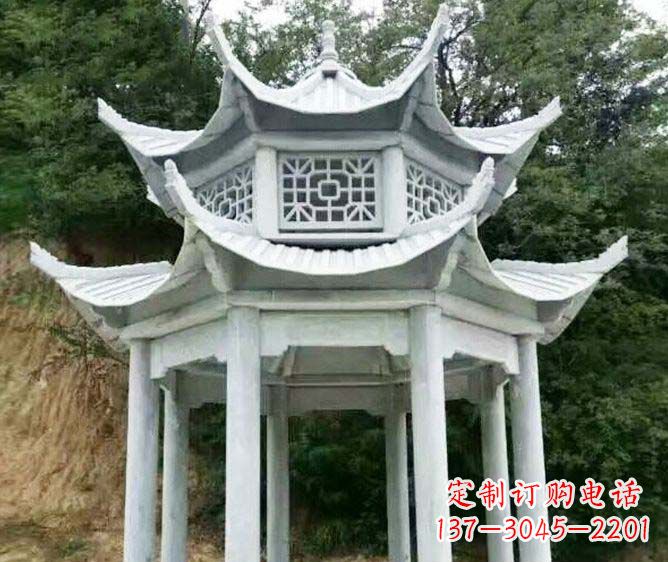 保定园林景观多层凉亭石雕