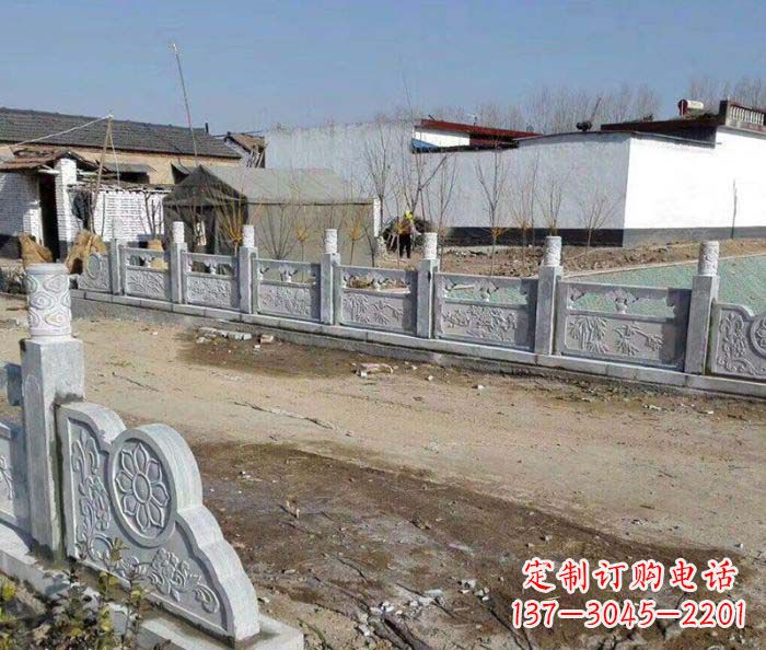 保定园林景观仿古栏板石雕