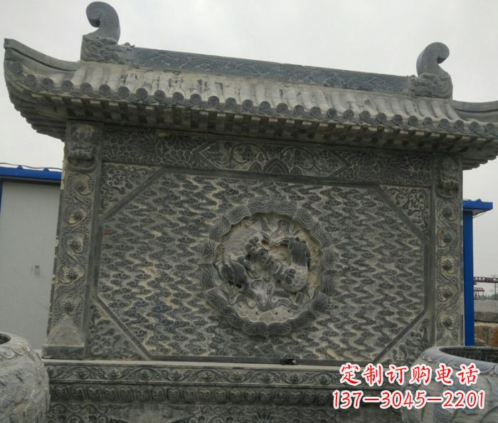 保定园林景观仿古石雕影壁