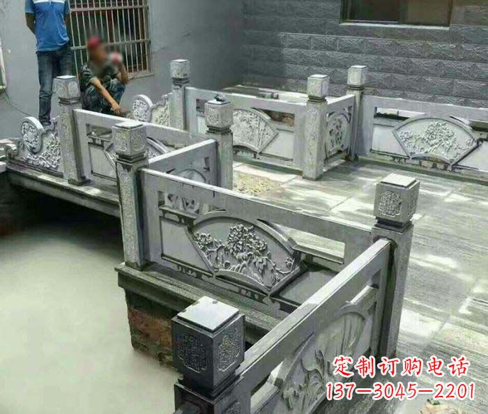 保定园林景观仿古石浮雕栏板 (4)