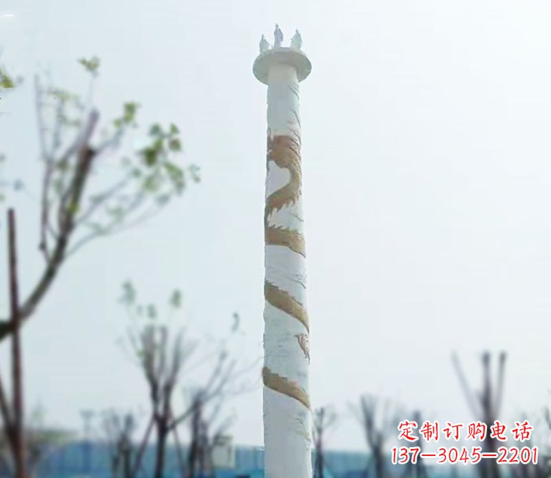 保定园林龙柱景观不锈钢