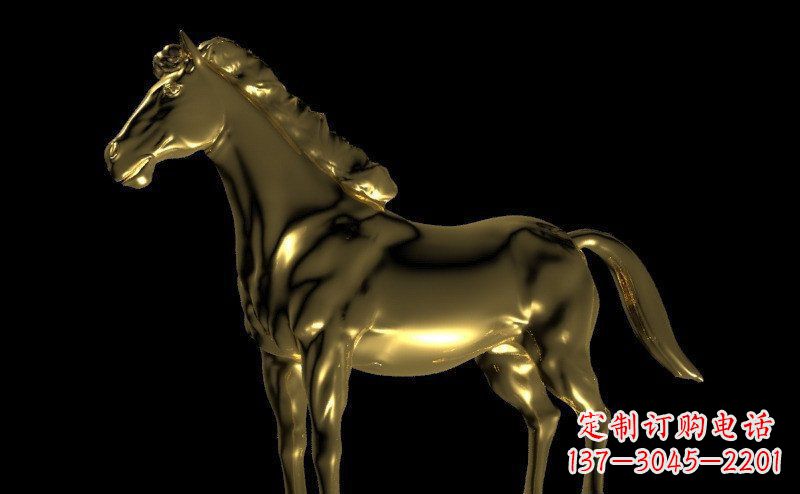保定园林马动物景观铜雕