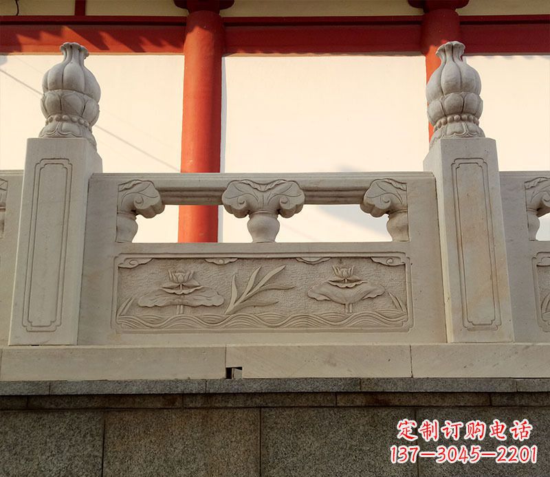 保定园林石浮雕栏板景观石雕 (2)