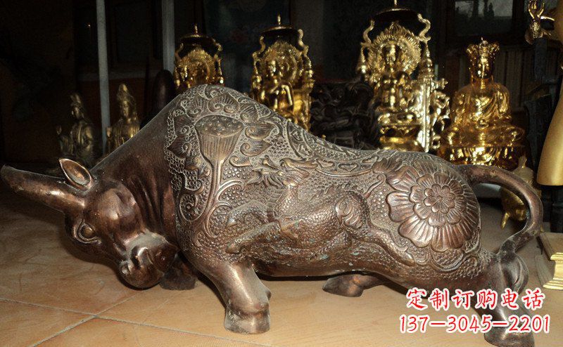 保定园林拓荒牛景观铜雕
