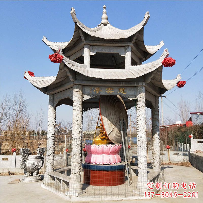 保定园林亭子双层凉亭