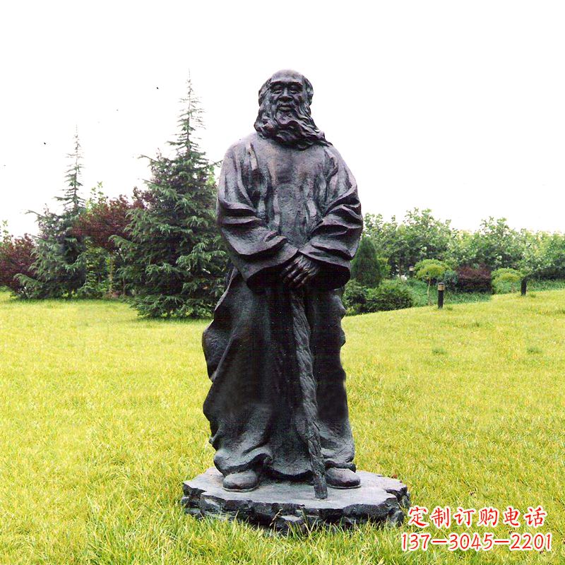 保定张大千铜雕像-公园近代名人著名人物雕塑