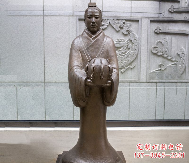 保定张衡科学家 人物铜雕