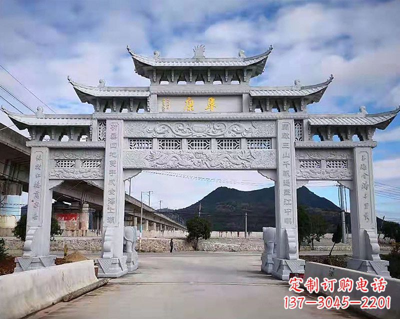 保定张掖石雕牌坊雕刻
