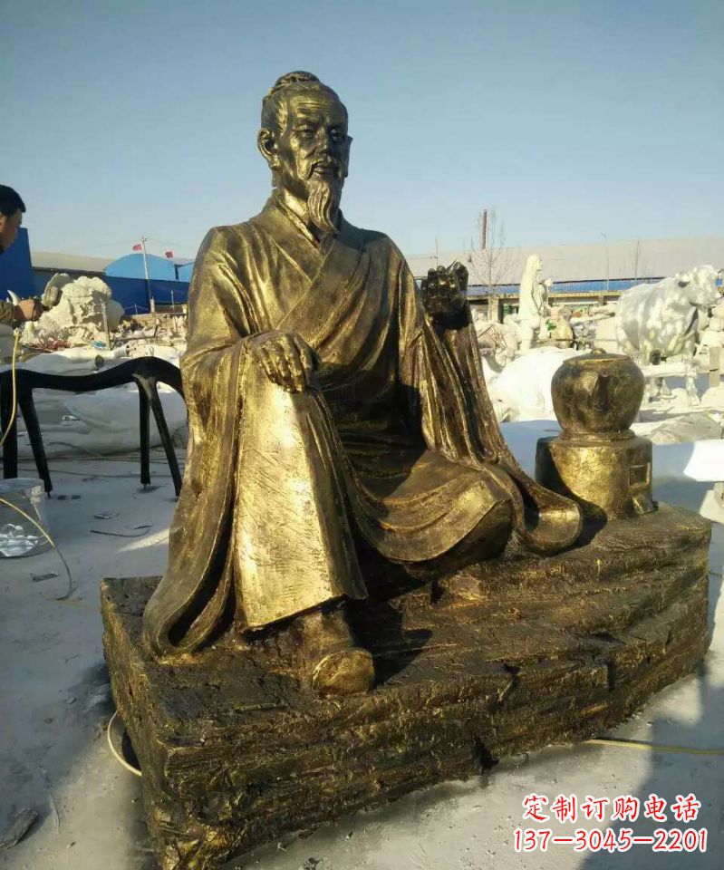 保定张仲景人物铜雕