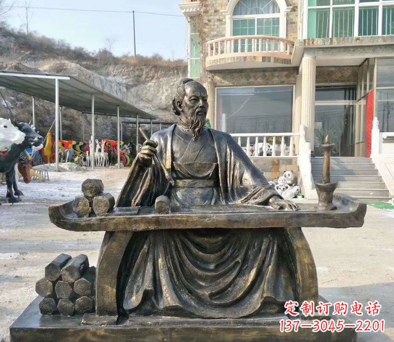 保定张仲景铜公园雕