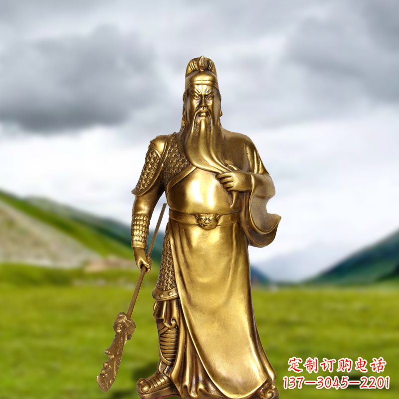 保定招财关公铜雕像