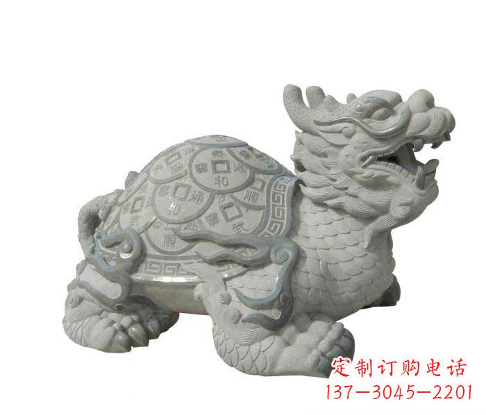 保定招财神兽大理石龙龟石雕