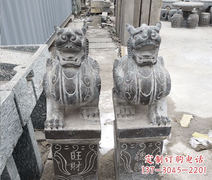 保定招财神兽貔貅石雕 (2)