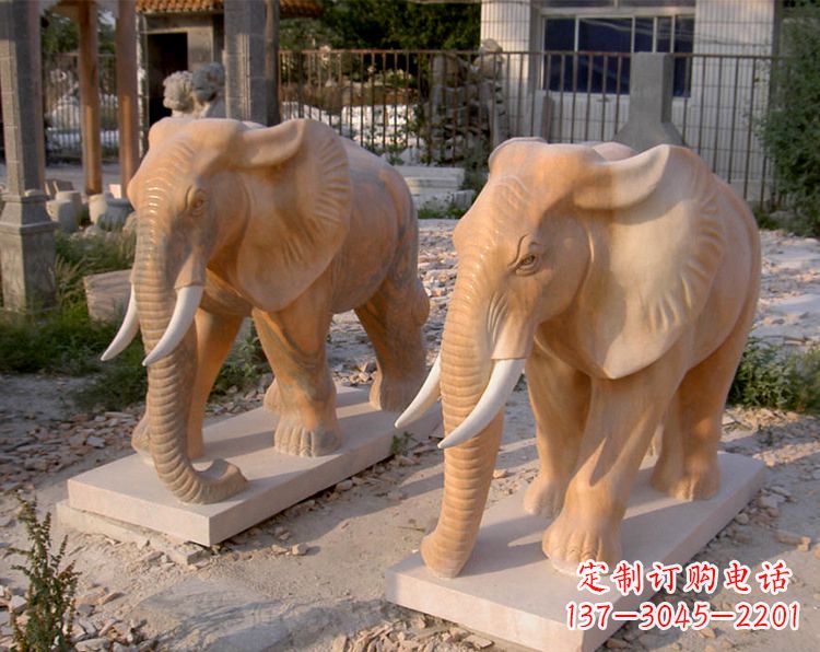 保定招财石雕大象