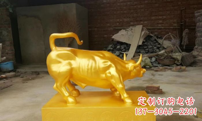 保定招财铜牛雕塑 (2)