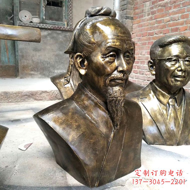保定中国古代著名数学家祖冲之铸铜胸像雕塑