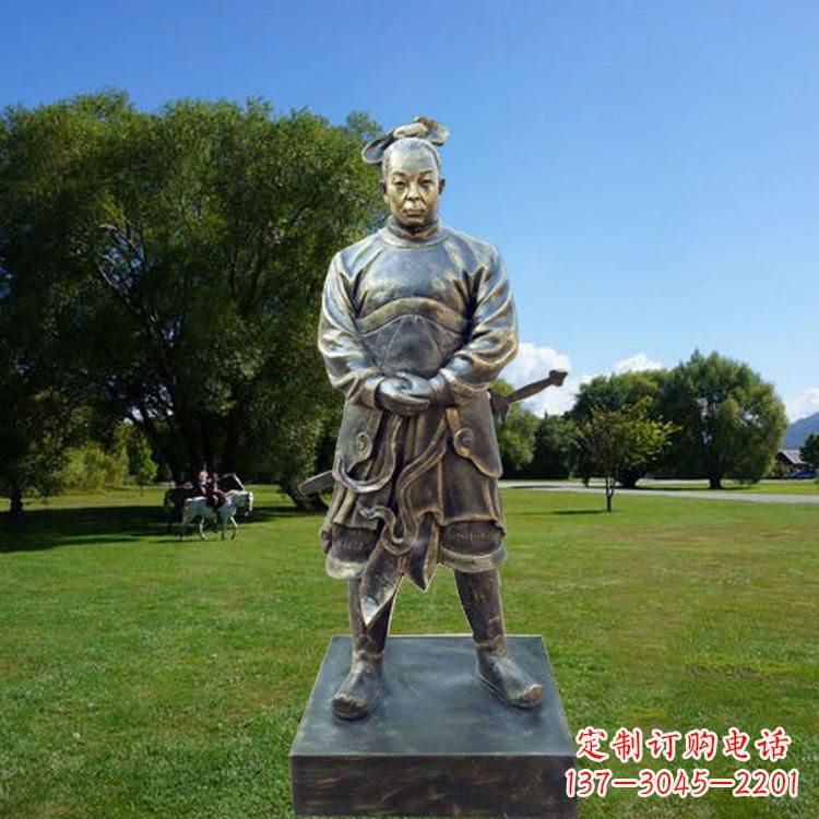 保定中国汉初三杰之韩信仿铜雕像