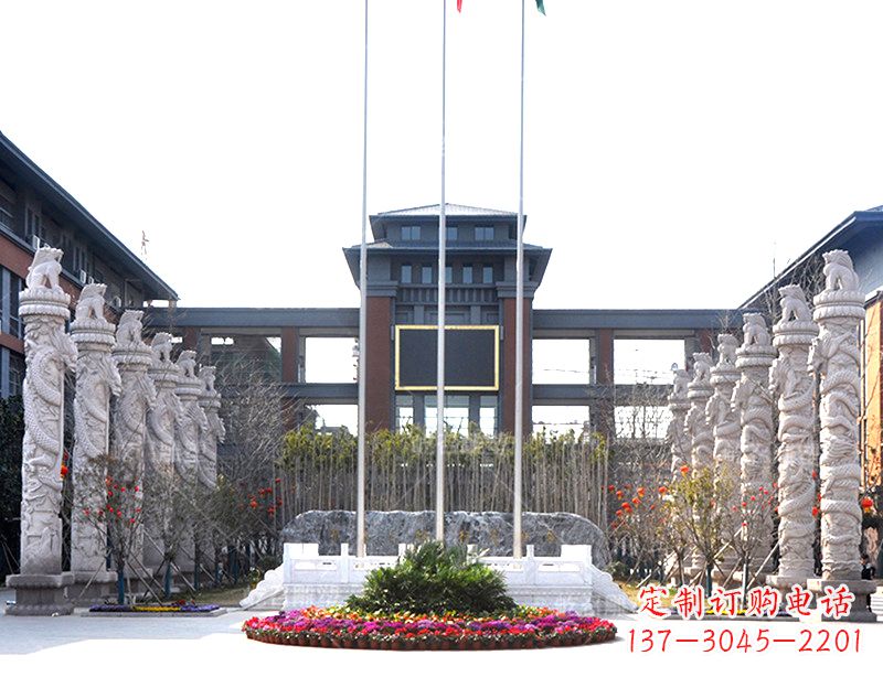 保定中国华表雕塑-校园园林广场景观装饰雕塑