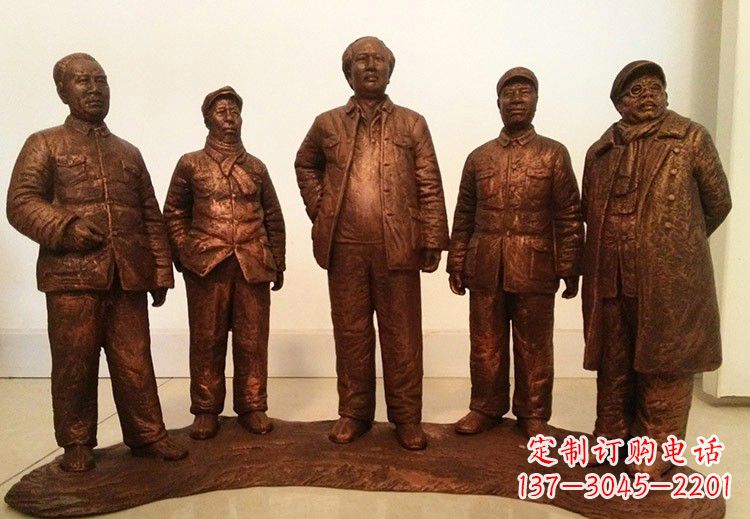 保定中国近代伟人系列铜雕像