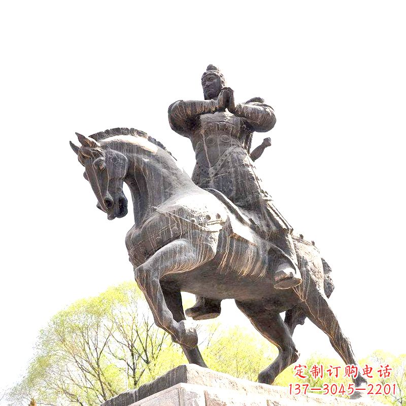 保定中国历史名人民族英雄霍去病铜雕塑