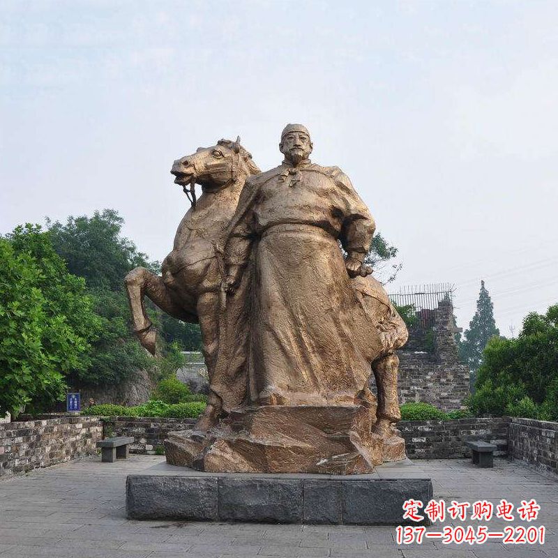 保定中国历史名人明太祖朱元璋铜雕像