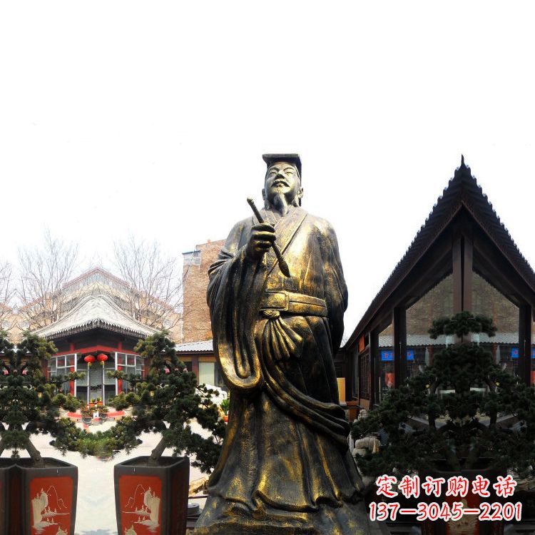 保定中国历史文化名人书圣王羲之雕塑