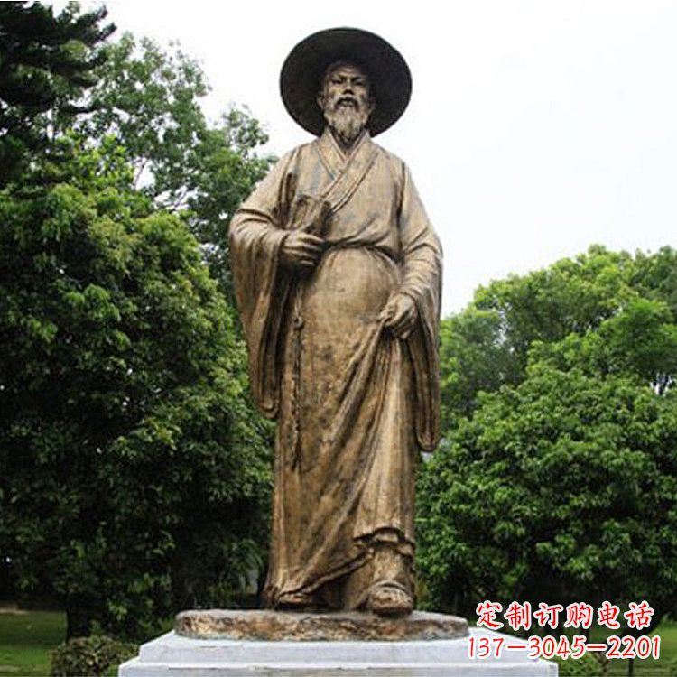 保定中国历史文化名人北宋文学家苏轼苏东坡铜雕像