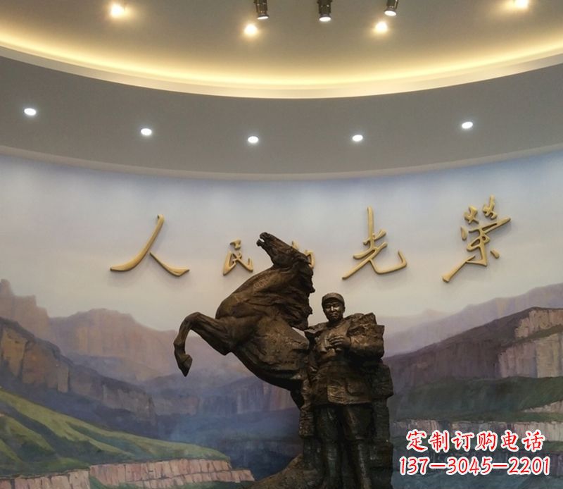 保定朱德人物景观铜雕