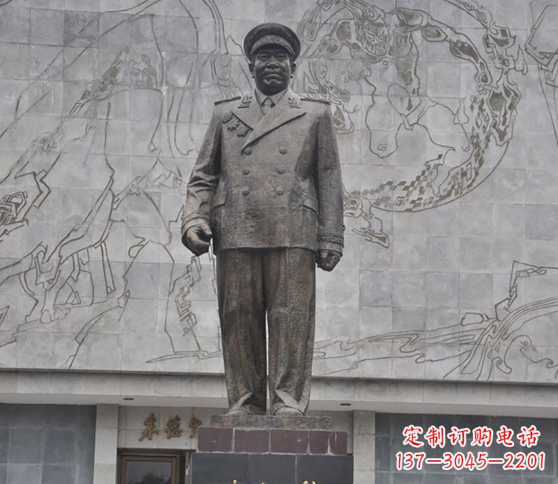 保定朱德人物铜雕 