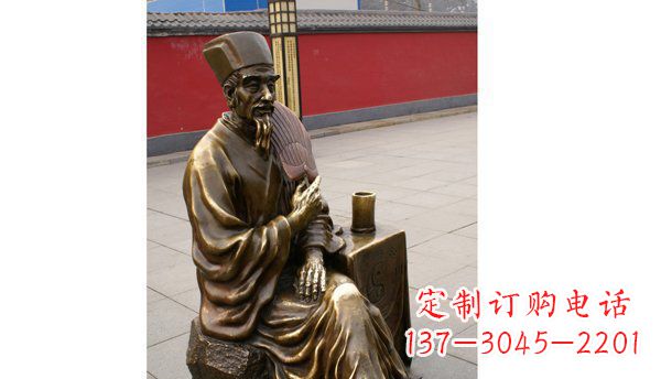 保定诸葛亮古代名人铜雕