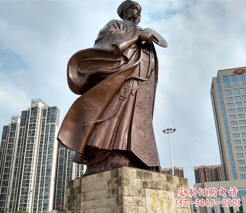 保定诸葛亮人物铜雕