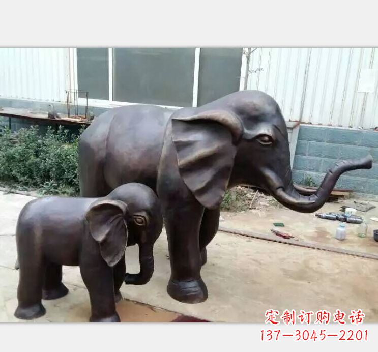 保定铸铜公园大象雕塑
