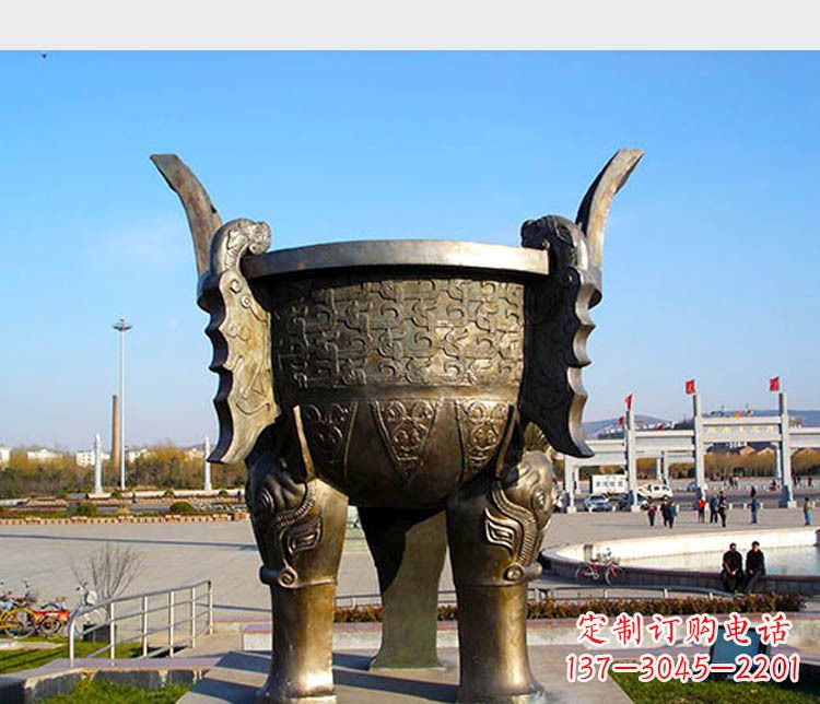 保定铸铜广场圆形景观香炉