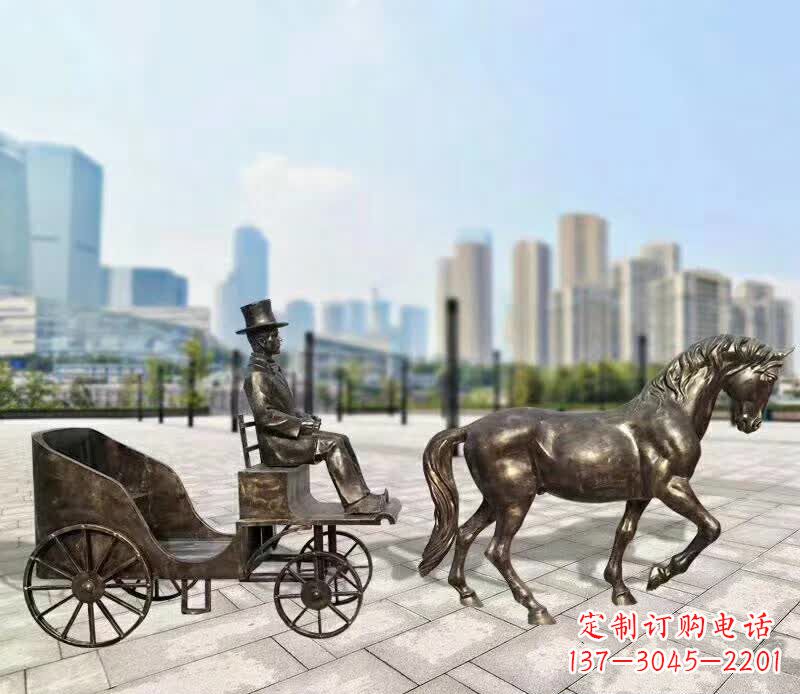 保定铸铜广场马车雕塑