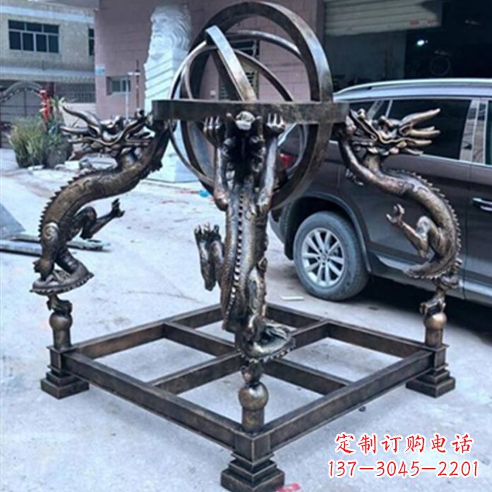 保定铸铜浑天仪景观雕塑摆件