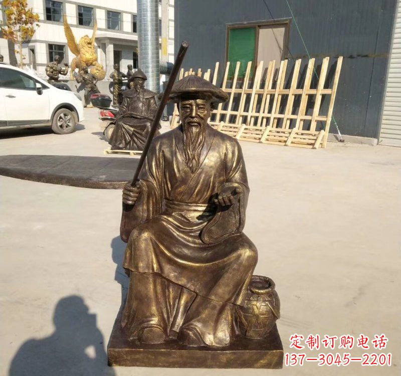 保定铸铜姜太公钓鱼