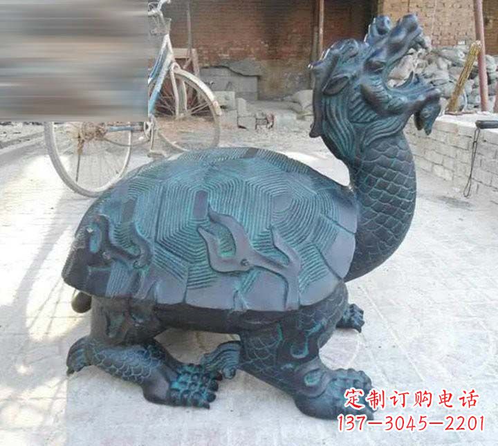 保定铸铜龙龟雕塑222