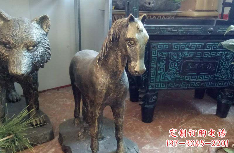 保定铸铜马雕塑222