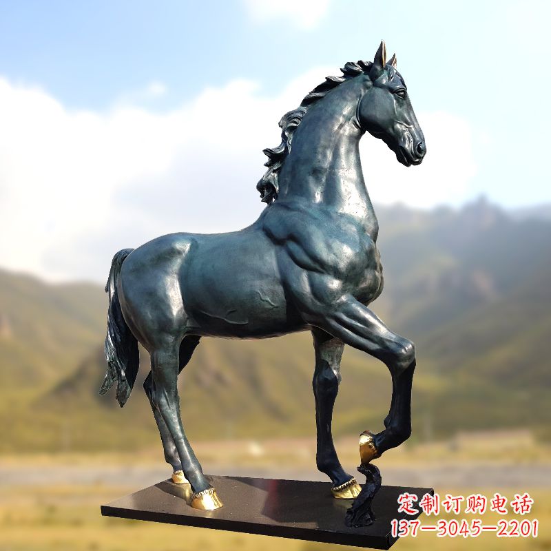 保定铸铜马铜雕塑