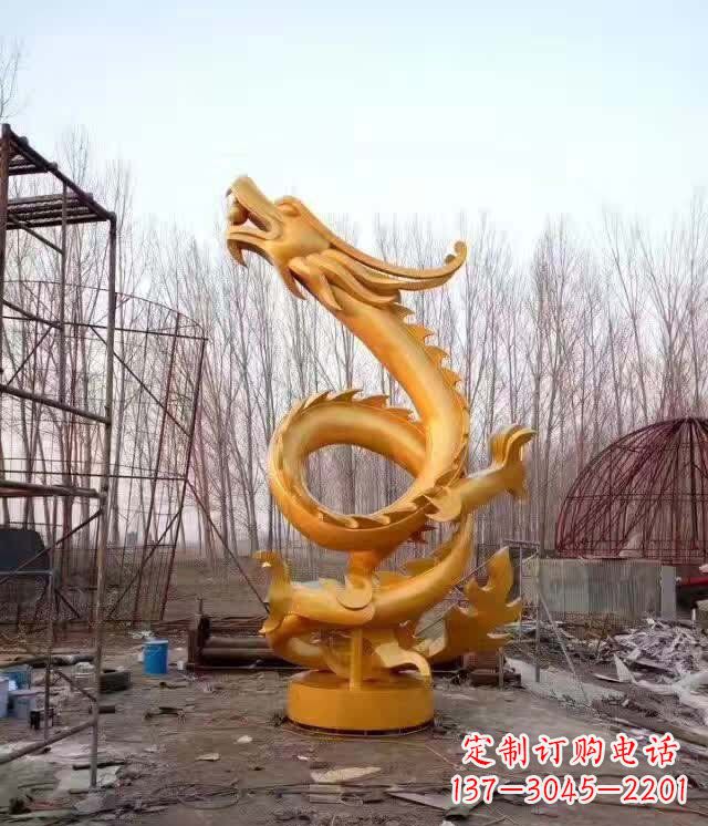 保定铸铜盘龙云腾铜雕