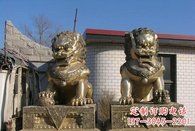 保定铸铜狮子雕塑