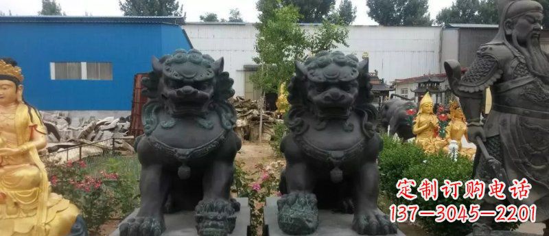 保定铸铜狮子看门狮子铜雕