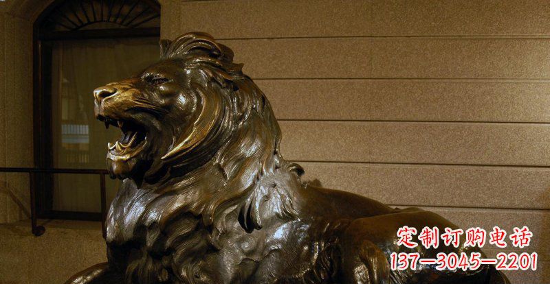 保定铸铜狮子铜雕 (2)