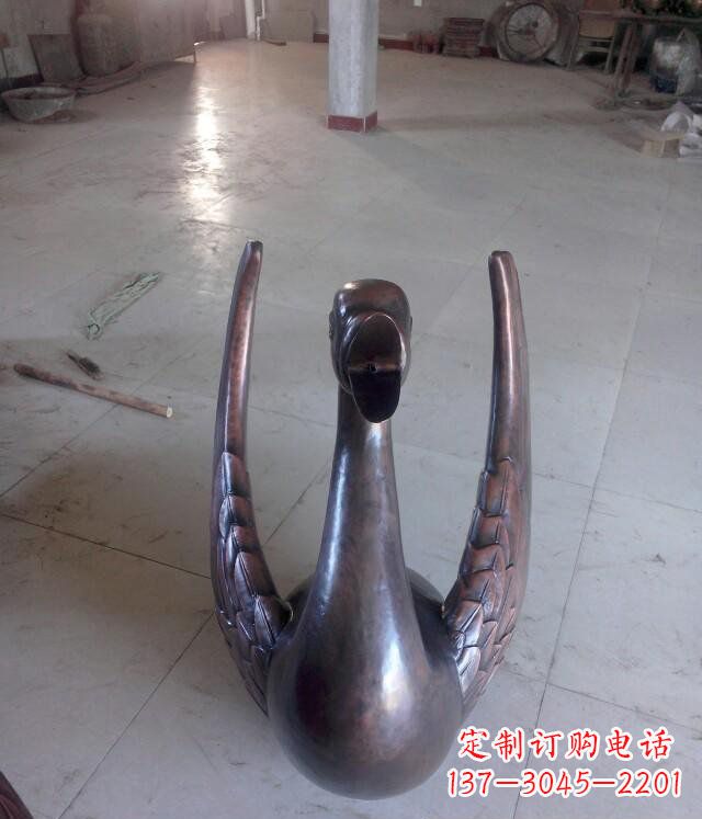 保定铸铜天鹅公园动物铜雕