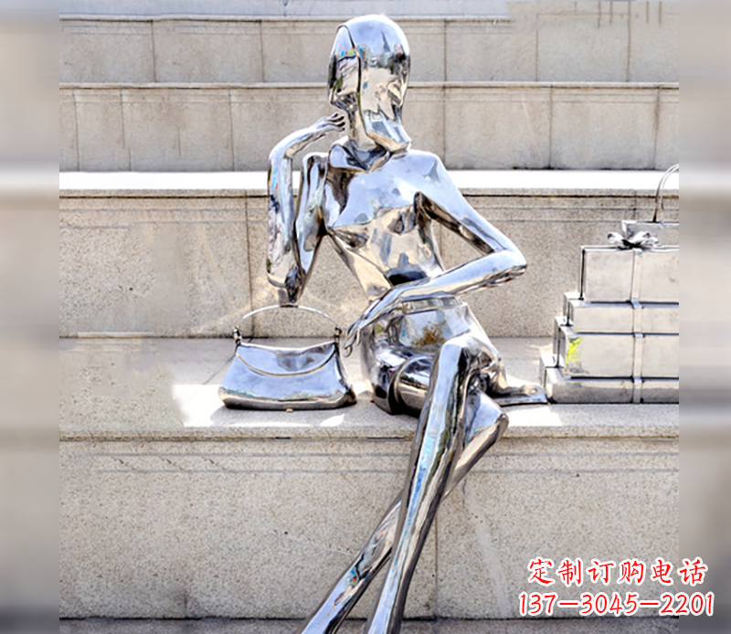 保定不锈钢美女购物造型